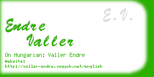 endre valler business card